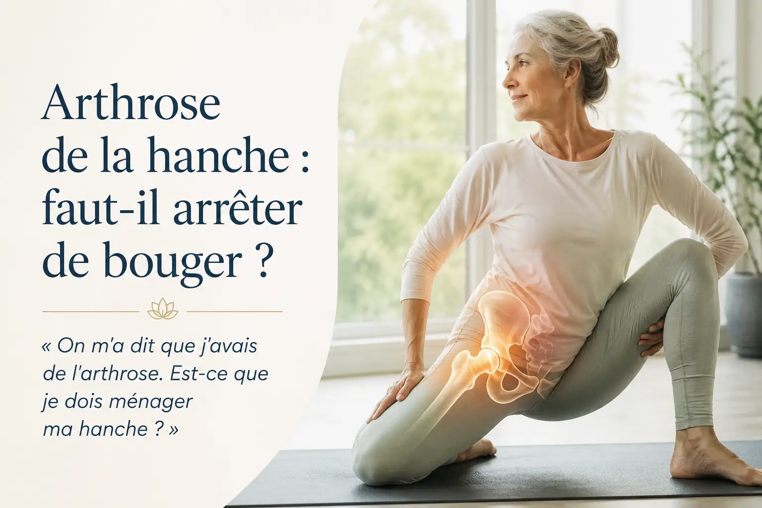 Arthrose de la hanche : faut-il arrêter de bouger?