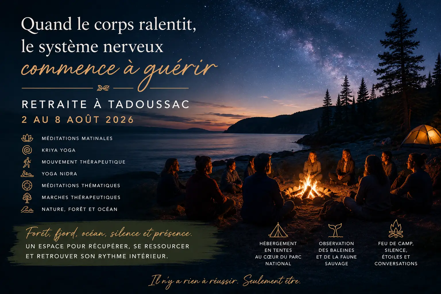 Retraite à Tadoussac: ralentir pour retrouver son rythme intérieur