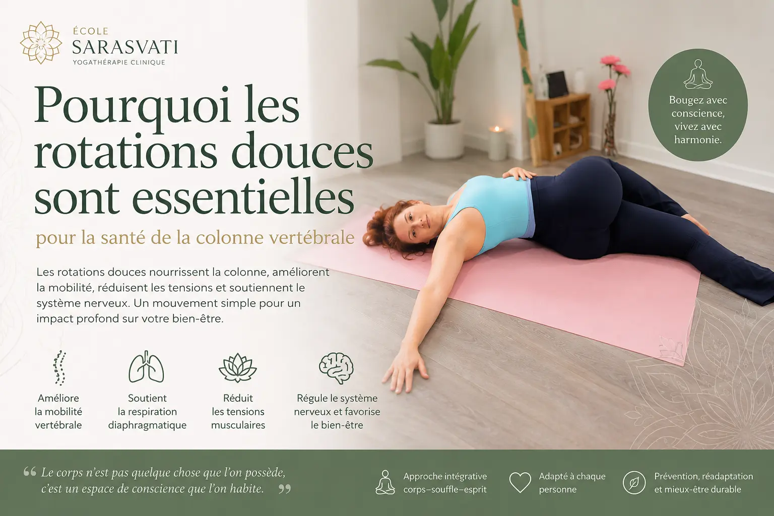 Pourquoi les rotations douces sont essentielles pour la santé de la colonne vertébrale